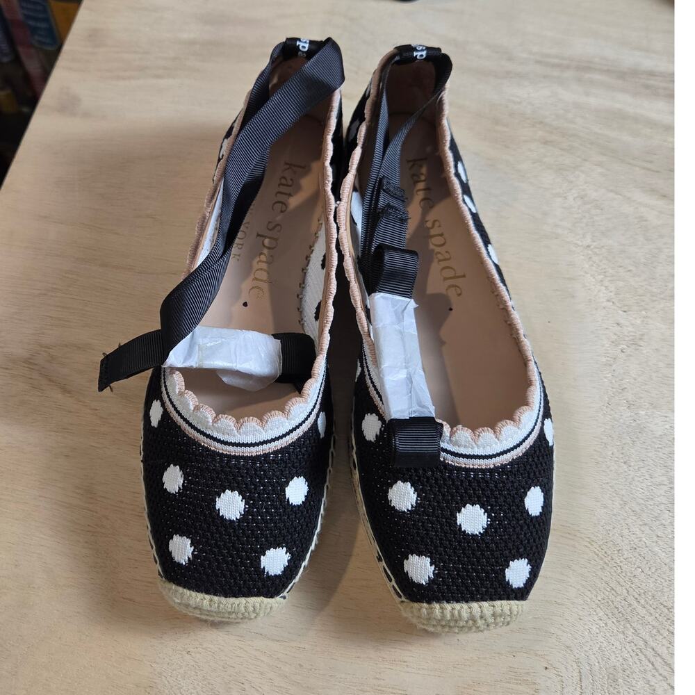 New Kate Spade Knottingham polka dot ballet flat sz 6.5